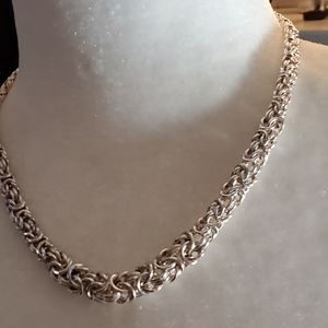 925 SS GRADUATED BYZENTINE NECKLACE